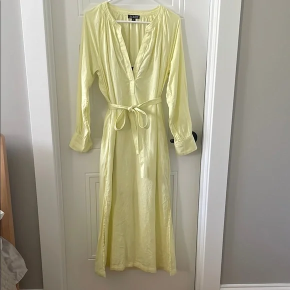 J. Crew | Dresses | J Crew Yellow Linen Cabana Sundress | Poshmark